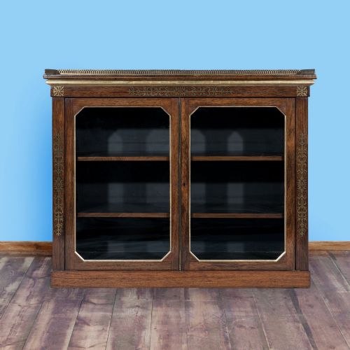 REGENCY BRASS INLAID SIDE CABINET
