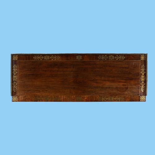 REGENCY BRASS INLAID SIDE CABINET - ADDITIONAL PHOTO 1