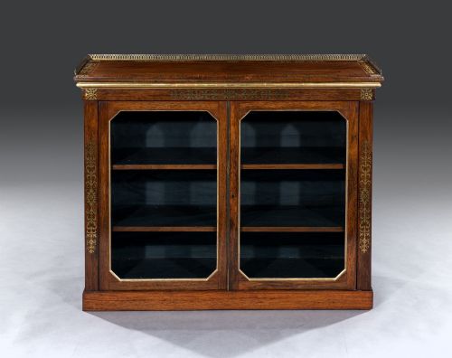REGENCY BRASS INLAID SIDE CABINET - ADDITIONAL PHOTO 2