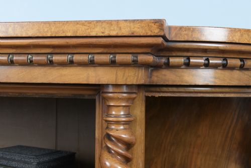 MID 19TH CENTURY BURR WALNUT AMBOYNA SIDE CABINET IN THE MANNER OF HOLLAND SONS - ADDITIONAL PHOTO 5