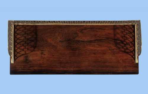 REGENCY PERIOD ROSEWOOD BRASS INLAID SIDE CABINET - ADDITIONAL PHOTO 2