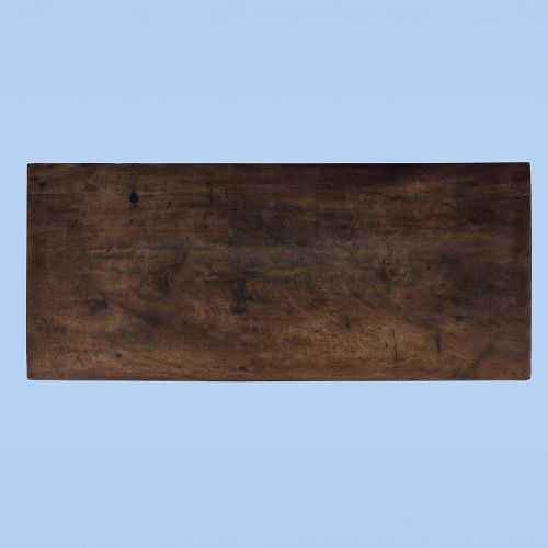 A George II Cuban mahogany chest featuring brass drop handles, keyhole escutcheons, a top brushing slide, two short drawers, two long drawers, and bracket feet. View VII
