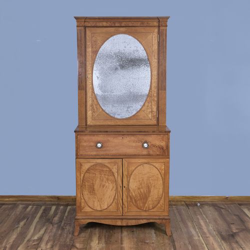 George III Satinwood & Sabicu Cabinet by George Simson