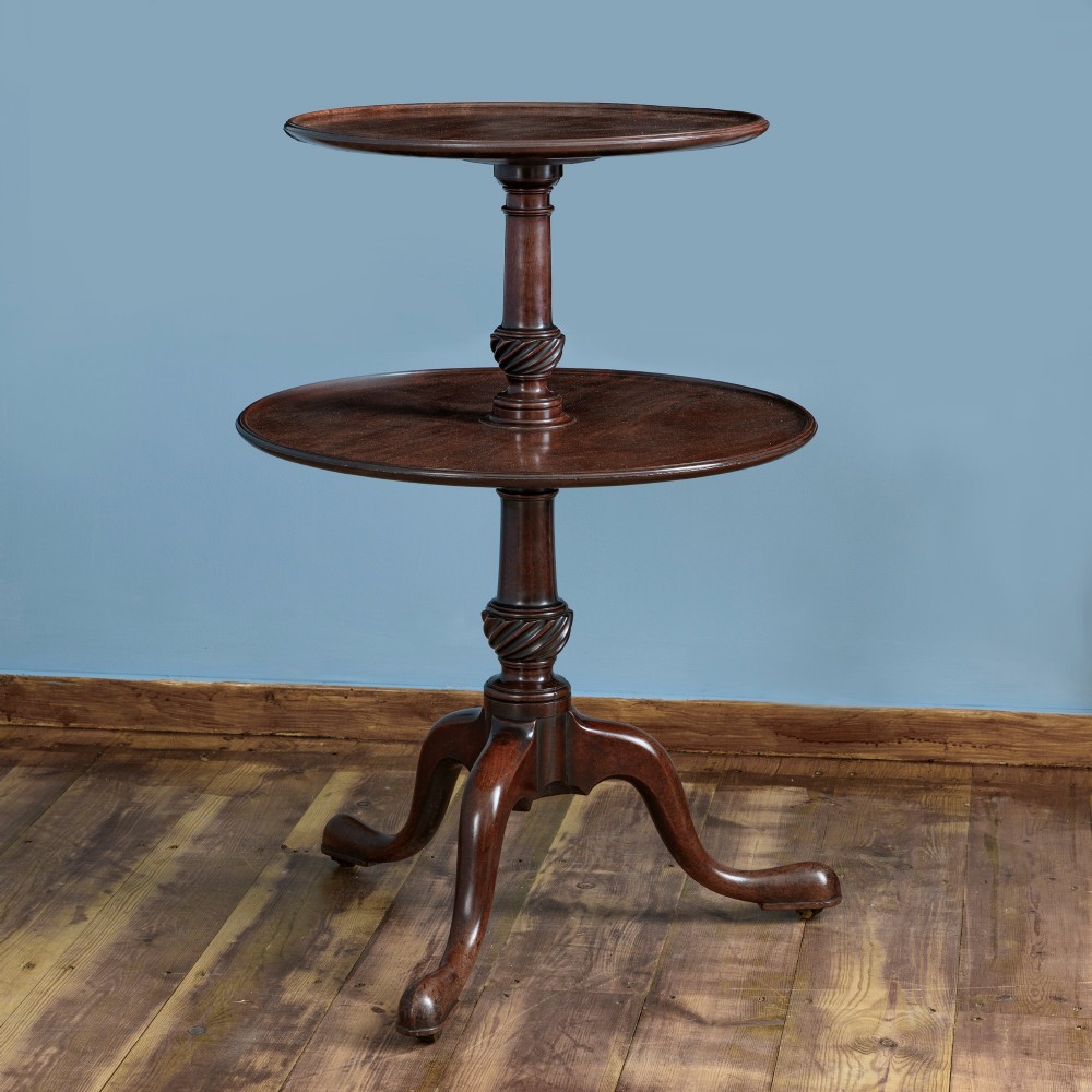 George III Chippendale Period Mahogany Dumb Waiter