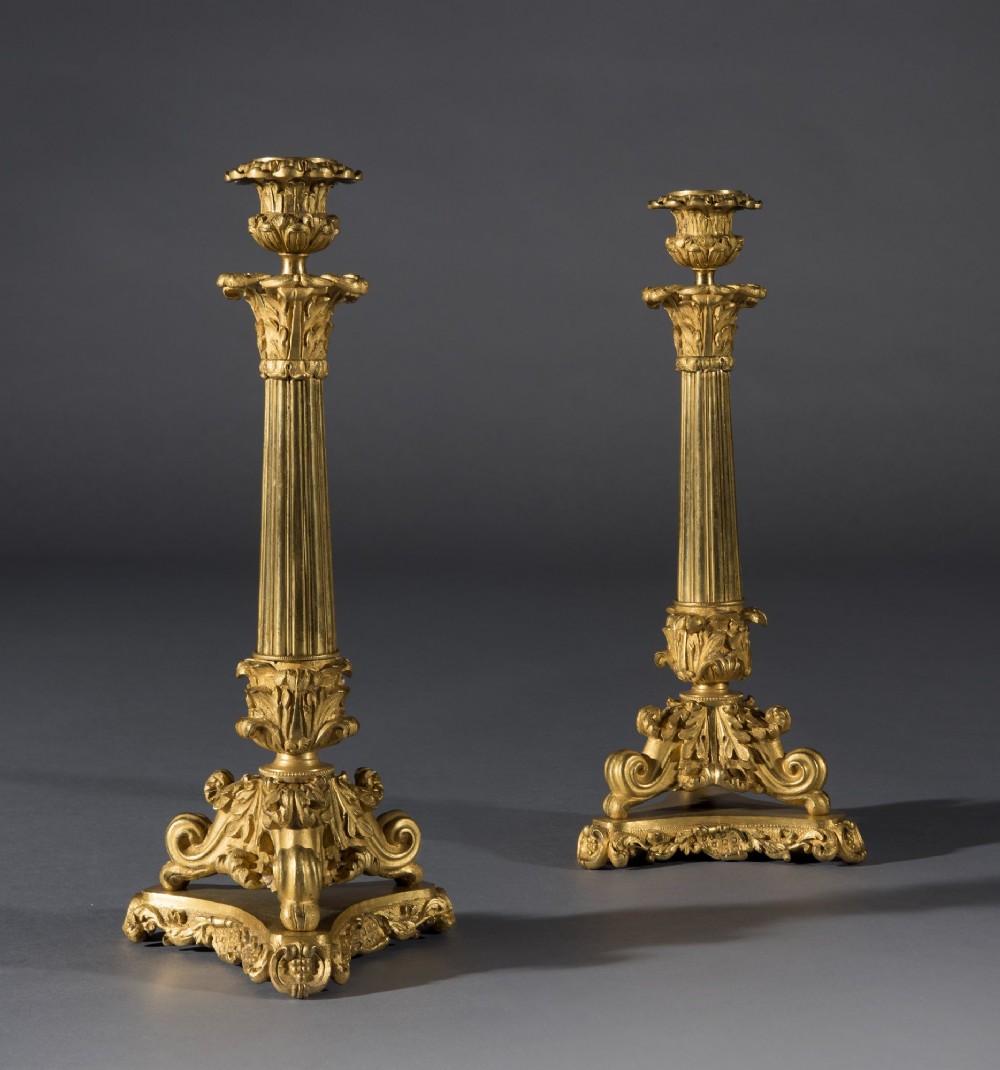 Pair of William IV 19th Century Candlesticks
