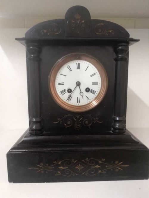 Victorian Mantle Clock Marble/Slate .