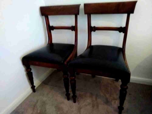 Original Pair of William 4th Chairs Circa 1830 .