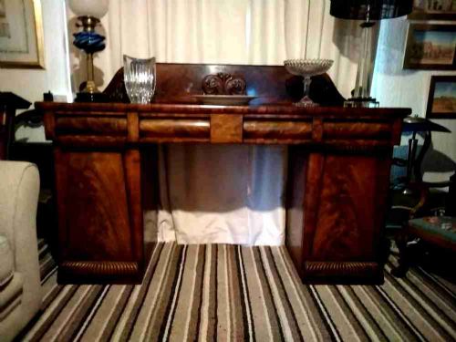 William the 4th Flame mahogany Regency Pedestal Sideboard Circa 1820/1830 .