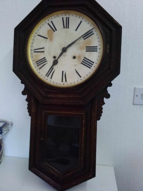 American Ansonia Drop Dial Wall Clock .
