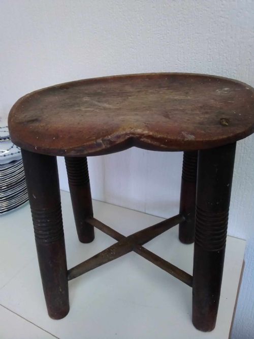 Victorian Childs Sadle top Stool/Possibly Cock fighting Stool Circa 1860 .