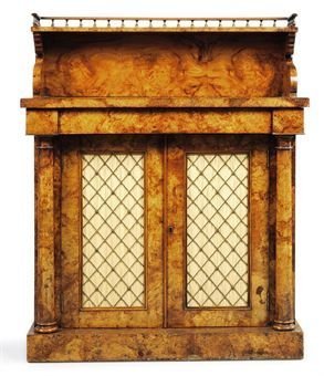 Geo IV Burr Elm Chiffoner