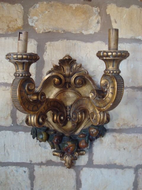 C19th Italian Giltwood Wall Light
