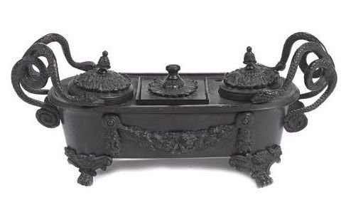 Regency Bronze Grand Tour Inkwell