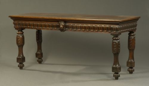 Geo IV Carved Oak Serving Table