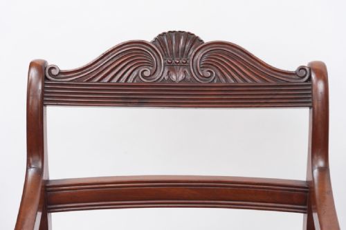 EARLY C19TH PAIR OF MAHOGANY OPEN ARMCHAIRS - ADDITIONAL PHOTO 3