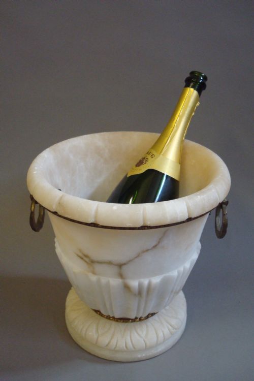 C19th Alabaster and Ormolu Mounted Wine Cooler