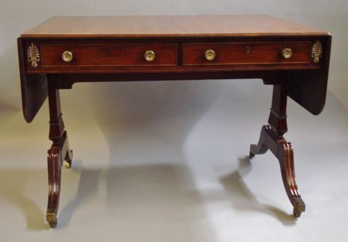 A Good Regency Mahogany and Brass Mounted Sofa Table