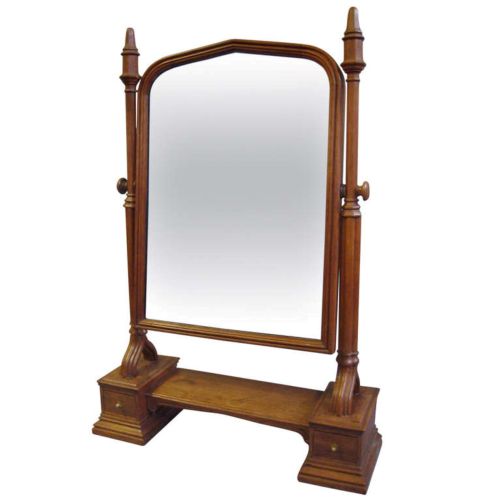 An Impressively Large C19th Gothic Oak Dressing Table Mirror
