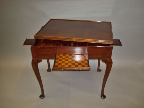 A Good Georgian Mahogany Irish Games Table