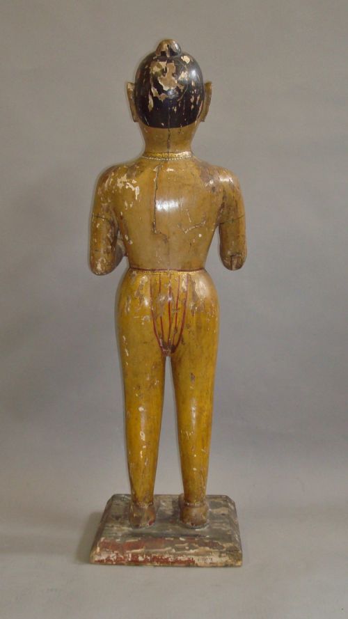 AN INTERESTING 19TH CENTURY CARVED INDIAN FIGURE - ADDITIONAL PHOTO 4