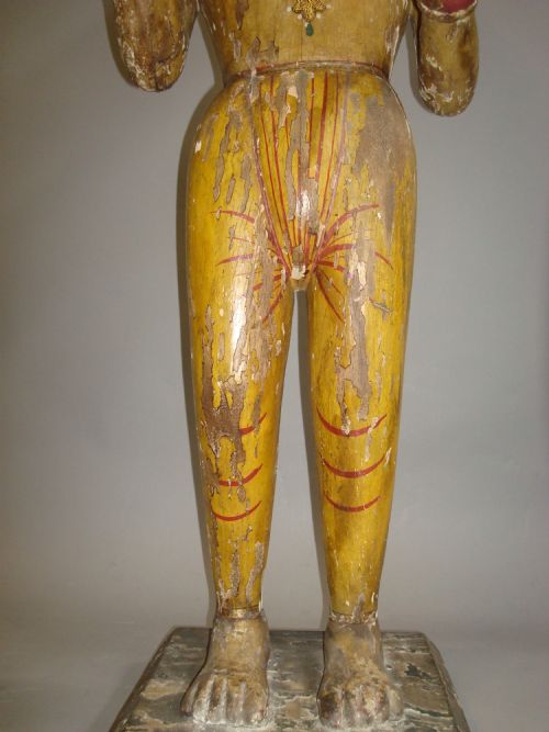 AN INTERESTING 19TH CENTURY CARVED INDIAN FIGURE - ADDITIONAL PHOTO 9