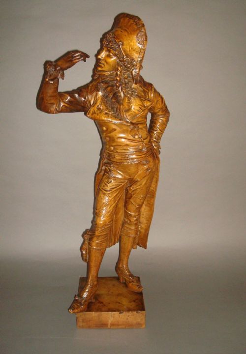 Fine 19th Century Italian Carved Figure of Dandy Gentleman