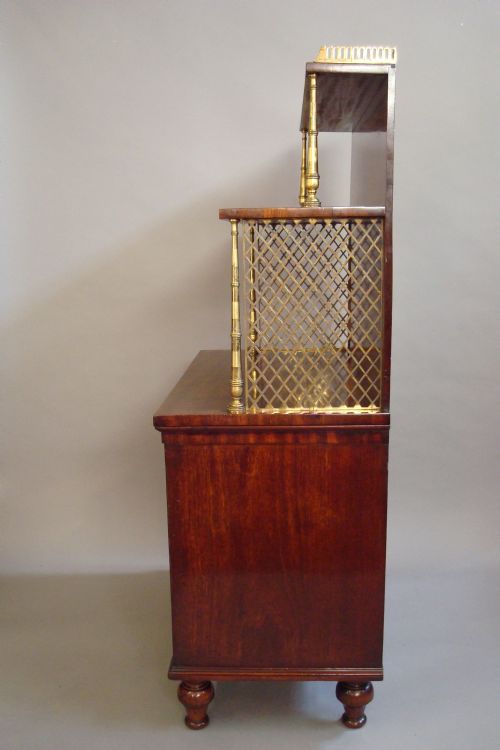 REGENCY MAHOGANY SIDE CABINET DWARF BOOKCASE - ADDITIONAL PHOTO 1