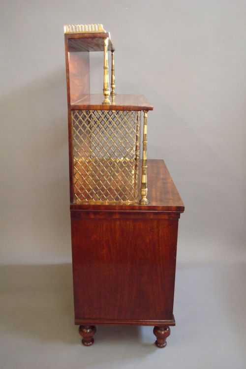 REGENCY MAHOGANY SIDE CABINET DWARF BOOKCASE - ADDITIONAL PHOTO 2