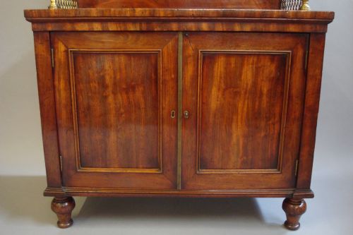 REGENCY MAHOGANY SIDE CABINET DWARF BOOKCASE - ADDITIONAL PHOTO 3