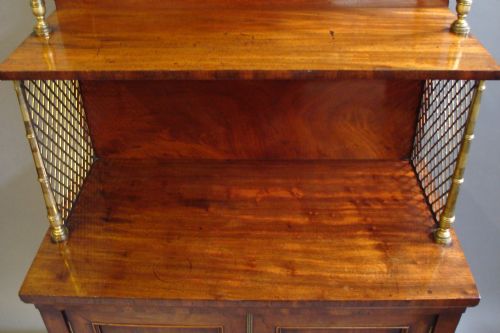 REGENCY MAHOGANY SIDE CABINET DWARF BOOKCASE - ADDITIONAL PHOTO 5