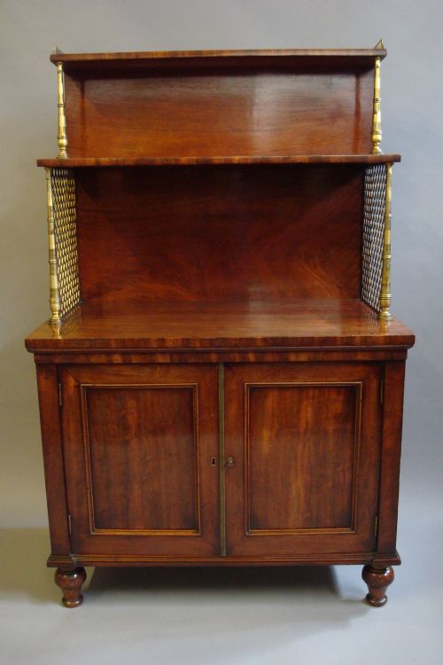 REGENCY MAHOGANY SIDE CABINET DWARF BOOKCASE - ADDITIONAL PHOTO 6