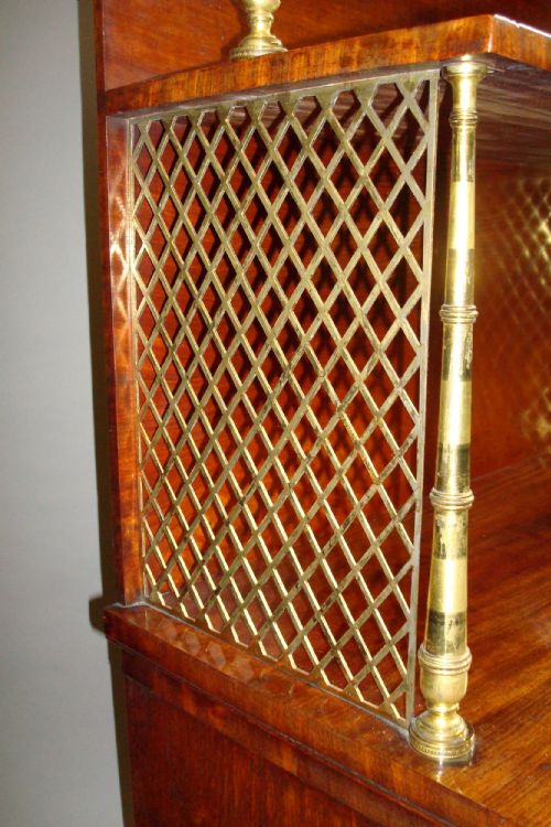 REGENCY MAHOGANY SIDE CABINET DWARF BOOKCASE - ADDITIONAL PHOTO 9