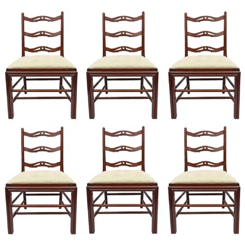 George III Set of 6 Mahogany Gillows Dining Chairs