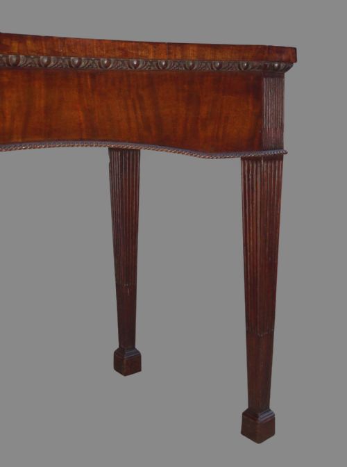 GEORGE III MAHOGANY SERPENTINE SERVING SIDE TABLE - ADDITIONAL PHOTO 9