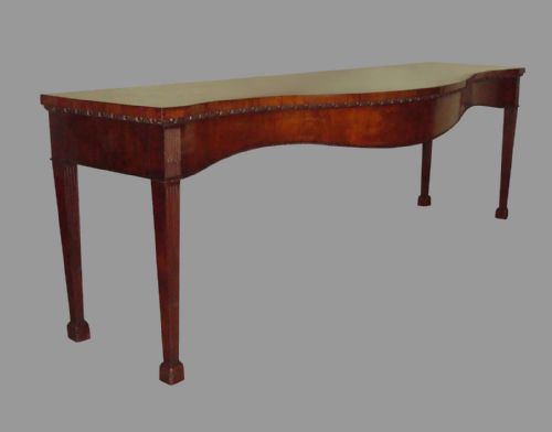 GEORGE III MAHOGANY SERPENTINE SERVING SIDE TABLE - ADDITIONAL PHOTO 11