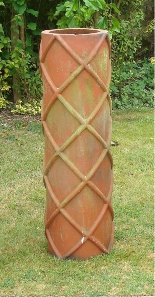 19TH CENTURY TRIO OF LARGE TERRACOTTA CHIMNEY POTS - ADDITIONAL PHOTO 3