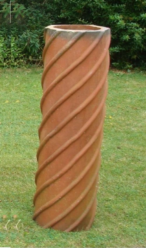 19TH CENTURY TRIO OF LARGE TERRACOTTA CHIMNEY POTS - ADDITIONAL PHOTO 5
