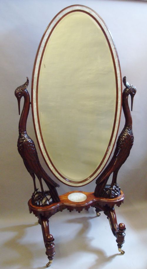 Regency Mahogany Cheval Mirror