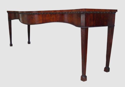 GEORGE III MAHOGANY SERPENTINE SERVING SIDE TABLE - ADDITIONAL PHOTO 1