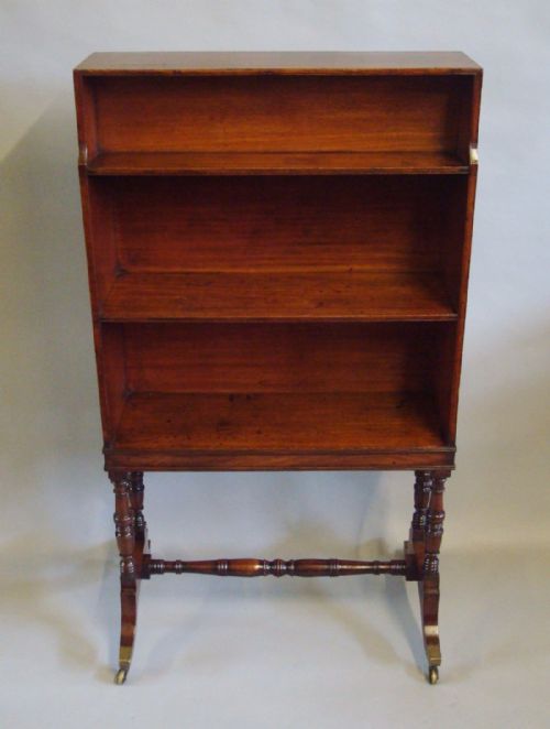 REGENCY MAHOGANY WATERFALL OPEN BOOKCASE - ADDITIONAL PHOTO 5