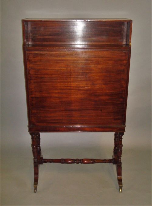 REGENCY MAHOGANY WATERFALL OPEN BOOKCASE - ADDITIONAL PHOTO 6