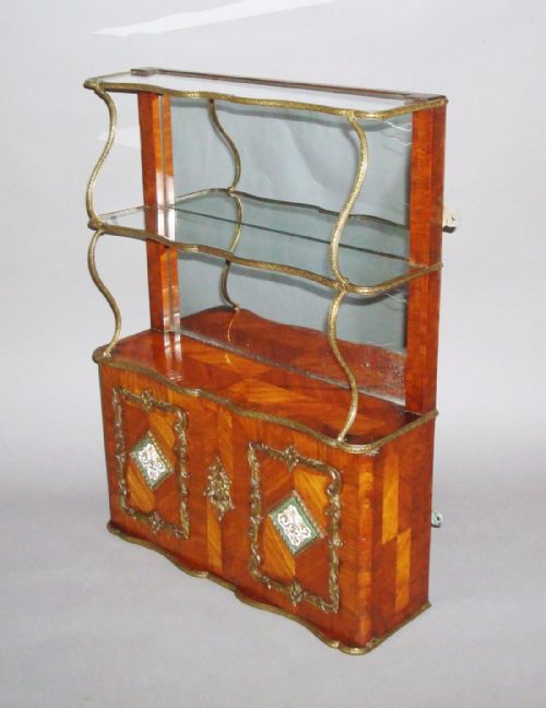 19TH CENTURY PAIR OF ENGLISH HANGING WALL CABINETS BY TOWN AND EMANUEL - ADDITIONAL PHOTO 1