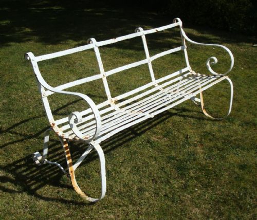 Regency Wrought Iron Garden Seat / Garden Bench