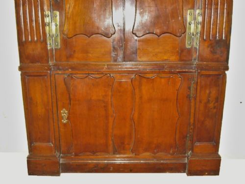 GEORGIAN IRISH YEW WOOD STANDING CORNER CUPBOARD - ADDITIONAL PHOTO 4