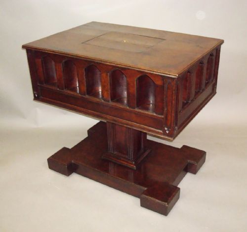 C19TH GOTHIC OAK CHAMPAGNE OR WINE COOLER TABLE - ADDITIONAL PHOTO 3