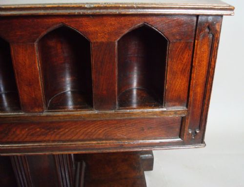 C19TH GOTHIC OAK CHAMPAGNE OR WINE COOLER TABLE - ADDITIONAL PHOTO 7