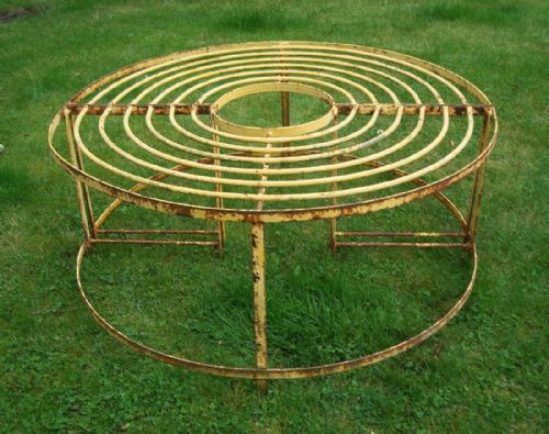 Early C20th Wrought Iron Garden Tree Seat