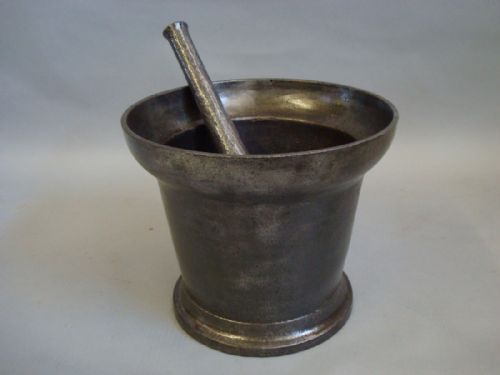 Monumental Georgian Cast Iron Pestle and Mortar