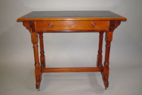 LATE C19TH WALNUT 'PUGIN' DESIGN GILLOWS WRITING TABLE - ADDITIONAL PHOTO 1