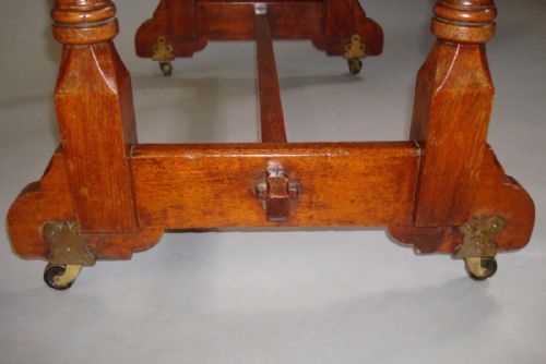 LATE C19TH WALNUT 'PUGIN' DESIGN GILLOWS WRITING TABLE - ADDITIONAL PHOTO 8